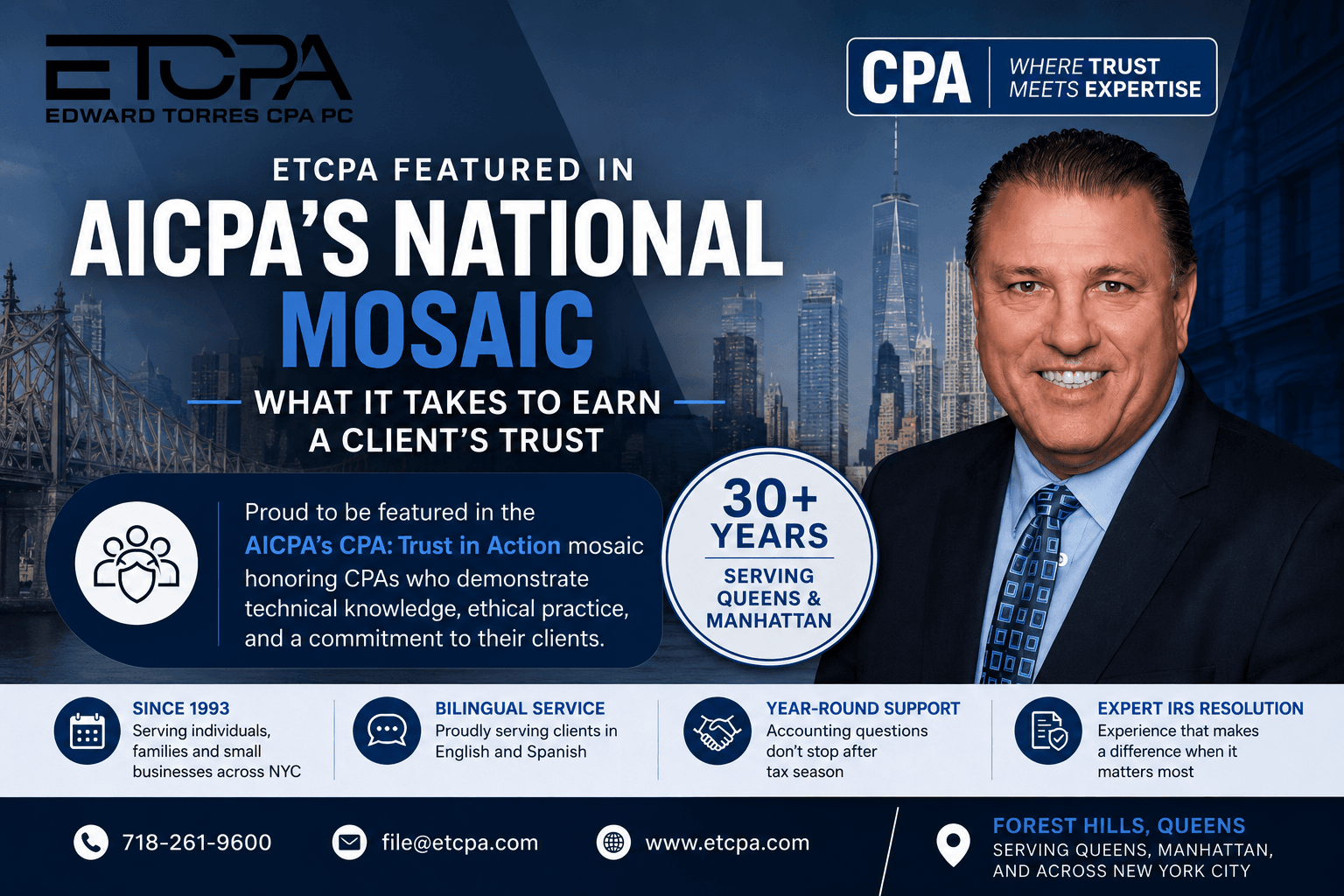 ETCPA Featured in AICPA's National Mosaic — What It Takes to Earn a Client's Trust